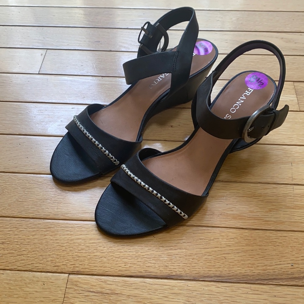 Franco Sarto wedge heel black size 8.5 New